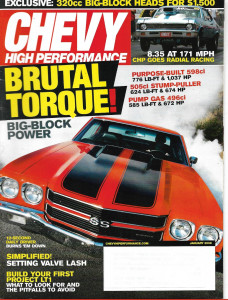 CHEVY HIGH PERFORMANCE 2008 JAN - VALVE LASH, PROJECT LT1, 598ci, 505ci, 396ci